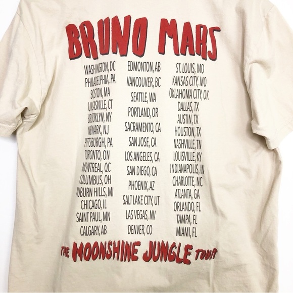 Bruno Mars moonshine jungle tour band Tee. - Picture 5 of 8